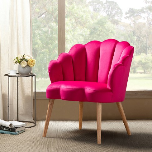 Hot pink store velvet accent chair