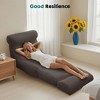 Okak Modern Convertible Single Sofa Floor Lounge Chair with Back,Upholstered Sleeper Accent Chair for Living Room,Relaxation Areas - 2 of 4