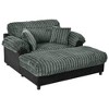 JUJABU 65.25" Modern Chaise Lounge Sofa, Cozy Plush Couch with Two Throw Pillows for Living Room - 2 of 4