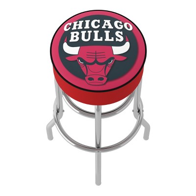Chicago Bulls Red Metal Swivel Bar Stool