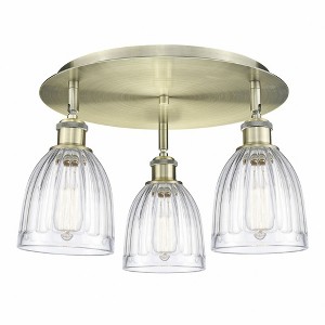 Brookfield - 3 Light Flush Mount In Art Deco Style-9.5 Inches Tall and 17.5 Inches Wide - 1 of 1