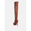 Confetti Stretch Pu High Heel Long Boots Women - 3 of 4