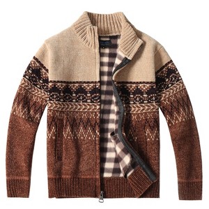 Gioberti Boy's Knitted Chenille Cardigan Sweater with Flannel Lining - 1 of 4