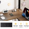 WOWLIVE Twin Size Loft Bed with Desk, Metal Frame Loft Bed with 2 Storage Drawers, LED Light and Charging Station - 4 of 4