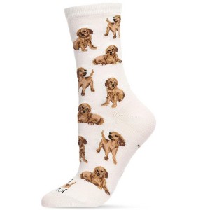 Memoi Golden Retriever Bamboo Blend Crew Socks - 1 of 3