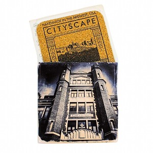 Cityscape Tiles 4.25 In Elder High School College-Preparatory School Coasters - 1 of 3