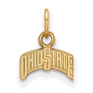 Black Bow Jewelry 10k Yellow Gold Ohio State Buckeyes NCAA Extra Small Pendant - 1 of 3
