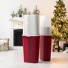 IRIS 2Pack 40" Wrapping Paper Storage Box Container, Pearl/Red - 2 of 4