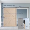 SMARTSTANDARD 84 in. Height K Shape Natural Wood Interior Barn Door (No Hardware Included) - 3 of 4
