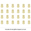 Big Dot of Happiness Gold Glitter 8 - No-Mess Real Gold Glitter Cut-Out Numbers - 8th Birthday Party Confetti - Set of 24 - 2 of 4