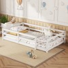 CAVINAS Kids Toddler Bed with Fence,Twin/Full Size Floor Bed,No Box Spring Needed,Montessori Bed for Bedroom - 4 of 4