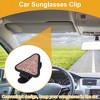 Unique Bargains Universal Car Sunglasses Clip with Magnetic PU Leather 3.15"x2.36" 1 Pc - 2 of 4