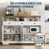 Jojoka Farmhouse Buffet Cabinet with Drawers & Open Shelf, Sideboard Buffet Cabinet with Storage and Charging Station, Coffee Bar Station for Kitchen - 4 of 4