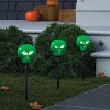 4ct LED Animated Alien with Music Halloween Novelty Silhouette Stake Lights White - Hyde and EEK! Boutique™ - 2 of 4