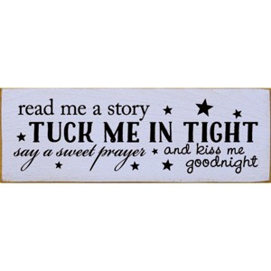 Slickblue Sweet Goodnight Quote Sign, 3.5x10 Rustic Knotty Pine Wood Plaque, Wall or Shelf Decor - 1 of 3
