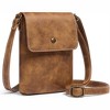 FATMOON Women's PU Leather Mini Vertical Crossbody Bag with Phone Pocket, Coin Purse, and Key Holder - Retro Soft and Lightweight Bag - 2 of 4