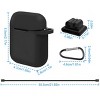 iMountek"Silicone Case for Apple AirPods 1/2 with Strap, Ear Hooks, and Watch Band Holder - Protective Skin"Black - 4 of 4