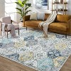 Rugs Washable Rugs for Bedroom Vintage Entry Boho Area Rug Living Room Rug Non Slip Non Shedding Stain Resistant Low Pile Folding Floor Cover - 4 of 4