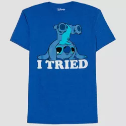 Men's Lilo & Stitch I Tried Short Sleeve Graphic Crewneck T-Shirt - Royal Blue