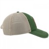 Adult Pabst Blue Ribbon Embroidered Logo Distressed Green Denim Trucker Hat - 3 of 4