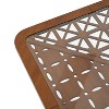 Vynxaria Modern Square Coffee Table ?¡§C Industrial Design with Glass Top and Sturdy Metal Frame - 4 of 4