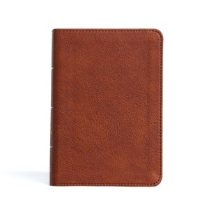 KJV Large Print Compact Reference Bible, Burnt Sienna Leathertouch - by  Holman Bible Publishers (Leather Bound) - 1 of 1