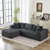 Beautyolove 104.3" Square Arm Polyester L-Shaped Full Foam Modular Sectional Sofa - 2 of 4