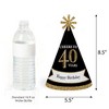 Big Dot of Happiness Adult 40th Birthday - Gold - Cone Birthday Party Hats Adults - Set of 8 (Standard Size) - 3 of 4