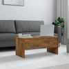 vidaXL Coffee Table Smoked Oak 40.2"x19.9"x18.3" Engineered Wood - 3 of 4