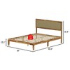 FUFU&GAGA Classic Solid Wood Queen Bed Platform Bed: High - Load Capacity & Chic Geometric Design - 3 of 4
