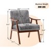 Mid-Century Modern Armchair, Accent Lounge Chair with Solid Wood Frame and Extra-Thick Backrest for Living Room – Cuddlewood - 4 of 4