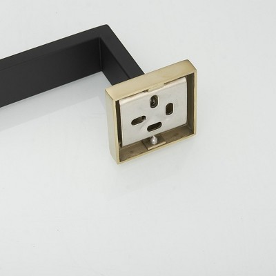 24-Inch Matte Black Stainless Steel Wall Mounted Towel Bar