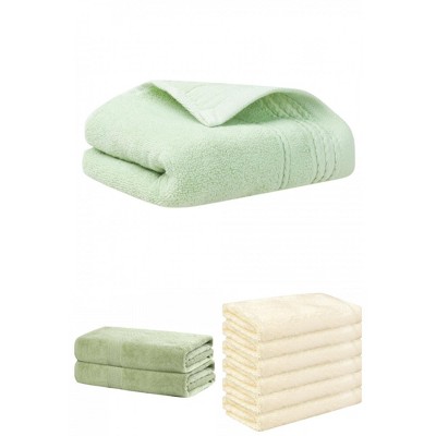REGALWOVEN Striped Soft Absorbent Bathroom Cotton Towel Set 3 Pcs