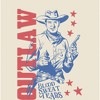 Outlaw Cowboy Adult Crew Neck Short Sleeve Tee - 2 of 2