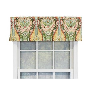 RLF Home Brassiere Tailored 100% Cotton with Fully Lined 3" Rod Pocket Valnance for Windows 50" x 14" Wild Berry - 1 of 4