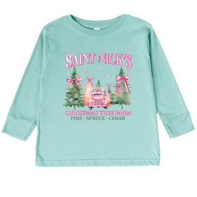The Juniper Shop Coquette St. Nick's Tree Farm Toddler Long Sleeve Tee