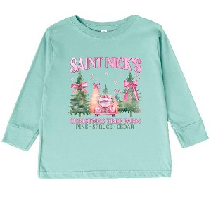 The Juniper Shop Coquette St. Nick's Tree Farm Toddler Long Sleeve Tee - 1 of 3