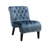 CAVINAS Modern Velvet Armless Accent Chair,Tufted Living Room Chair with Solid Wood Legs,Comfy Sitting Chair for Bedroom,Office - 2 of 4