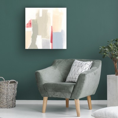 24" x 24" Abstract Multicolor Canvas Wall Art with Wood Frame
