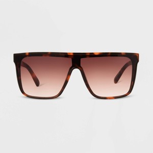 Women's Shiny Plastic Shield Sunglasses - Universal Thread™ - 1 of 2