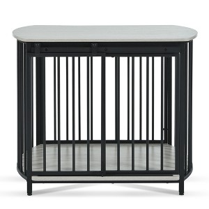 Maliang 31.5"L x 23.03"W x 25.87"H Dog Crate for Small and Medium Dogs, Wooden Cage Indoor Kennel Furniture - 1 of 4