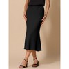 INSPIRE CHIC Women's Texture Stretchy Bodycon Mermaid Fishtail Lettuce Hem Elastic High Waist Maxi Skirts - 2 of 4