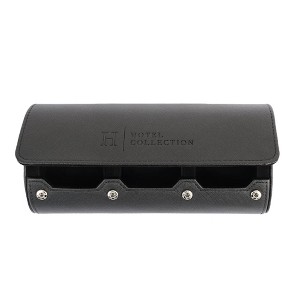 Hotel Collection Travel Watch Case - Unisex Black Premium PU Leather - Up to 3 Watches - 1 of 1