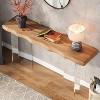 Hommoo 47" Console Table with Acrylic Legs Brown - 3 of 4