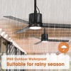 Parrot Uncle 42" Modern Outdoor LED Ceiling Fan with Light and Remote Integrated LED Light - 3 of 4
