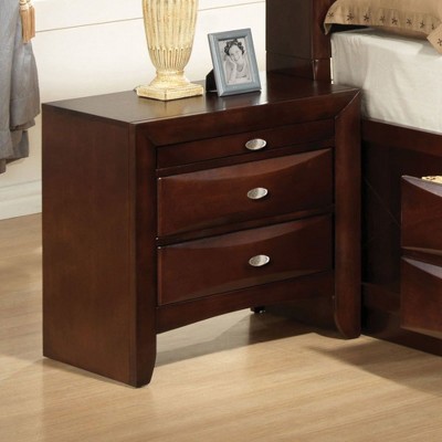 NicBex 2 Drawers Nightstand Bedside Table with 1 Tray End Table Bedroom Furniture with Solid Wood for Living Room, Bedroom
