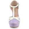Allegra K Women's Platform Bow T-Strap Chunky Heels Pumps - 2 of 4
