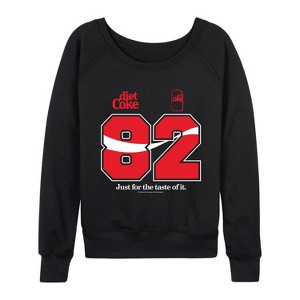 Women's - Coca-Cola - Diet Coke Jersey Lightweight French Terry Wide Neck Long Sleeve Graphic Shirt - 1 of 4