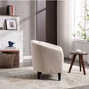 CAVINAS Modern Barrel Chair, Living Room Accent Chair, Decorative Armchair with Thick Cushions and Pillows, Comfy Single Sofa Chair with Wooden Legs - 4 of 4