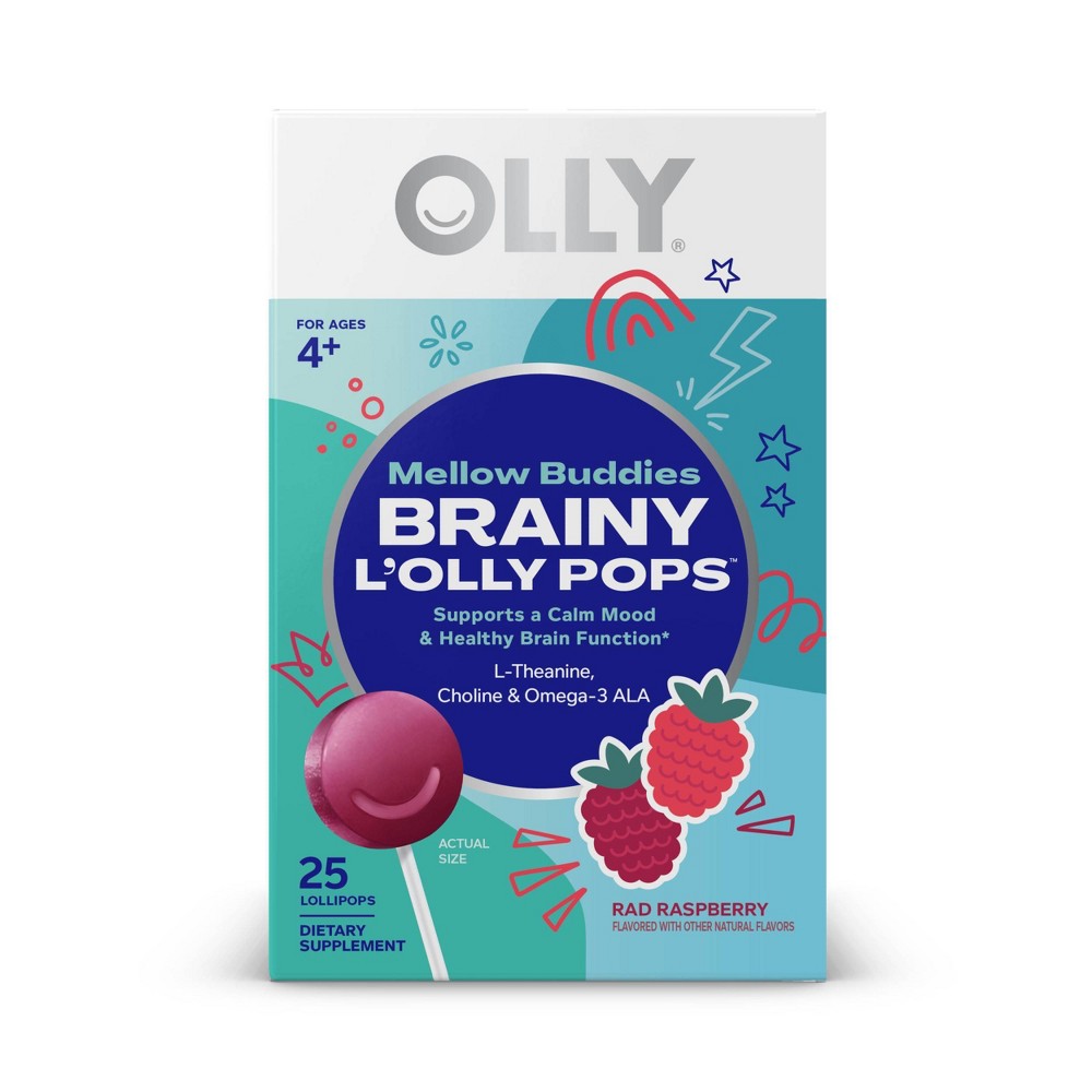 Photos - Vitamins & Minerals Olly Brainy L' Pops - Mellow Buddies - 25ct 